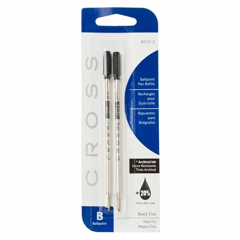 Cross - 8514 Ballpoint Fine Refill Black Set 2pce 3 Cross - 8514 Ballpoint Fine Refill Black Set 2pce