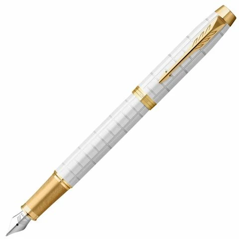 Parker - IM Premium Pearl With Gold Trim M/Nib Fountain Pen 3 Parker - IM Premium Pearl With Gold Trim M/Nib Fountain Pen