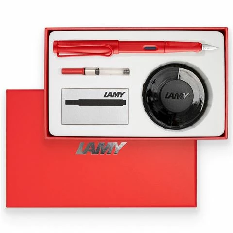 Lamy - S.E Safari Cozy Strawberry Fountain Pen Set 4pce 3 Lamy - S.E Safari Cozy Strawberry Fountain Pen Set 4pce