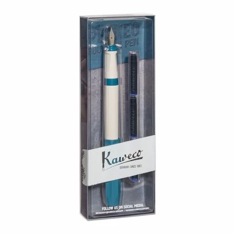 Kaweco - Perkeo Fountain Pen Pack Old Chambray Med Nib 3 Kaweco - Perkeo Fountain Pen Pack Old Chambray Med Nib