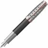 Parker - Sonnet Fountain Pen Medium Grey Lacquer W/Rose Gold -Pens and Writing shop 177575 Large