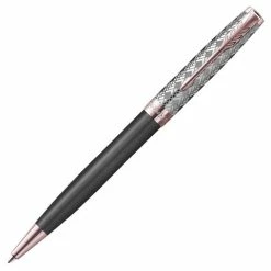 Parker - Sonnet Metal Grey Rose Gold Trim Ballpoint Pen