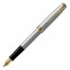 Parker - Sonnet S/Steel Gold Trim Fountain Pen Med Nib -Pens and Writing shop 177584 Large