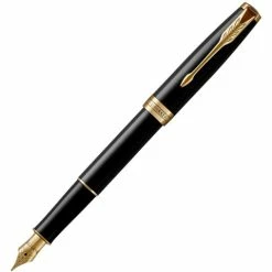 Parker - Sonnet Fountain Pen Medium Black W/Gold Trim