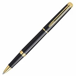Waterman - Hémisphère Black Rollerball Pen W/23K Gold Trim