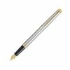 Waterman - Hemisphere Stainless Steel Gold Trim Fountain Pen -Pens and Writing shop 177618 Large