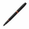 Parker - IM Flame Orange Ring Black Fountain Pen -Pens and Writing shop 189898 Large
