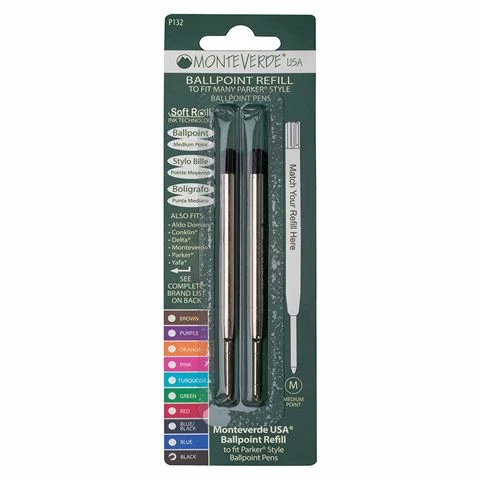 Monteverde - Ballpoint Refill Set 2pce Black 3 Monteverde - Ballpoint Refill Set 2pce Black