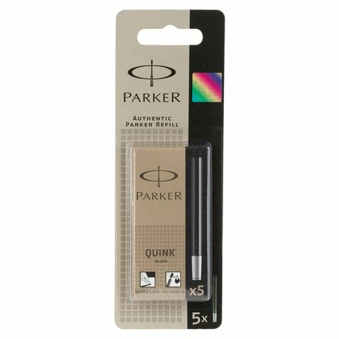 Parker - Quink Black Ink Cartridge Set 5pce 3 Parker - Quink Black Ink Cartridge Set 5pce
