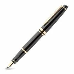 Waterman - Expert Black Fountain Pen With Gold Trim
