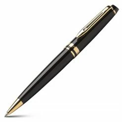 Waterman - Expert Black Ballpoint Pen With Gold Trim