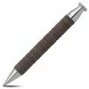 E+M Holzprodukte E+M - Ballpoint Pen Nickel Plated Leather Mocca -Pens and Writing shop 564737 Large