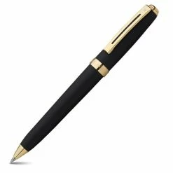 Sheaffer - Prelude Black Matte 22kt Gold Plate Trim Ball Pen