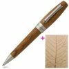Montegrappa - Heartwood Light Teak Ballpoint Pen W/Notebook -Pens and Writing shop 573549 Large