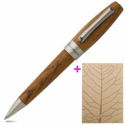 Montegrappa - Heartwood Light Teak Ballpoint Pen W/Notebook