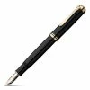 Pelikan - 1000 Fountain Pen Fine Nib Black With Gold Trim -Pens and Writing shop 573825 Large