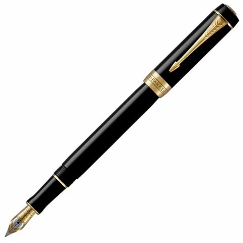 Parker - Duofold Classic Fountain Pen Black & Gold Trim 3 Parker - Duofold Classic Fountain Pen Black & Gold Trim