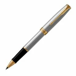 Parker - Sonnet Stainless Steel Rollerball Pen W/Gold Trim