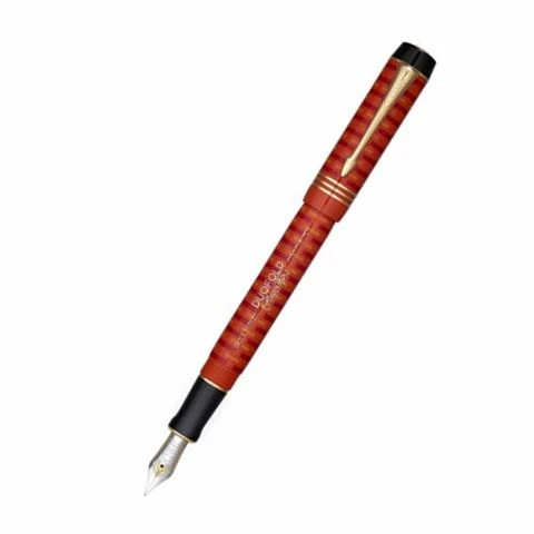 Parker - Duofold 100 S.E. Red Gold Trim Fountain Pen F 3 Parker - Duofold 100 S.E. Red Gold Trim Fountain Pen F