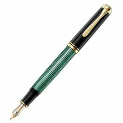 Pelikan - 400 Fountain Pen Fine Nib Black/Green