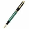 Pelikan - 400 Fountain Pen Medium Nib Black/Green 1 Pelikan - 400 Fountain Pen Medium Nib Black/Green -Pens and Writing shop 596084 Large