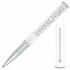 Swarovski Crystal Swarovski - Crystalline Gloss Ballpoint Pen White Chrome -Pens and Writing shop 861726 Large