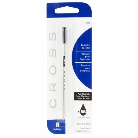 Cross - 8101 Broad Ballpoint Refill Black 3 Cross - 8101 Broad Ballpoint Refill Black