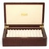 Renzo Romagnoli Renzo - Crocodile Leather Pen Box For 24 Pens Brown -Pens and Writing shop 950145 Large