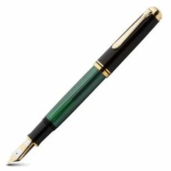 Pelikan - 1000 Fountain Pen Medium Nib Black & Green