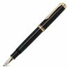 Pelikan - 600 Black Medium Nib Fountain Pen With Gold Trim -Pens and Writing shop 956063 Large